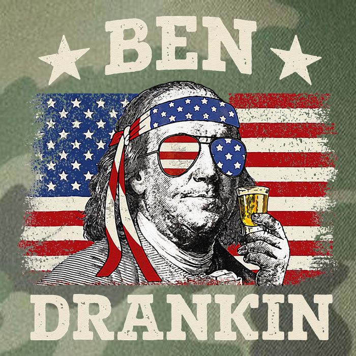 Ben Drankin Benjamin Franklin 4th Of July Funny Drinking Legacy Tie Dye Trucker Hat