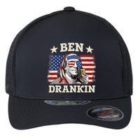Ben Drankin Benjamin Franklin 4th Of July Funny Drinking Flexfit Unipanel Trucker Cap
