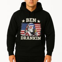 Ben Drankin Benjamin Franklin 4th Of July Funny Drinking Hoodie