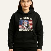 Ben Drankin Benjamin Franklin 4th Of July Funny Drinking Hoodie