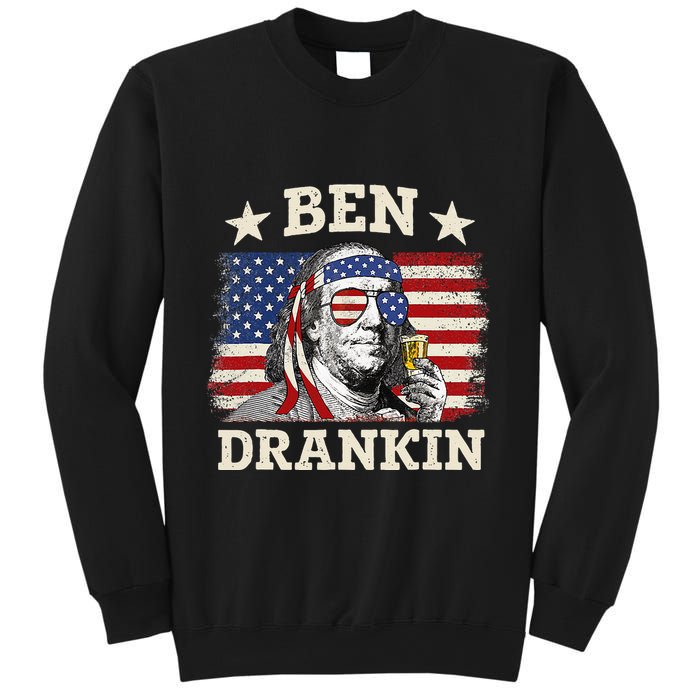 Ben Drankin Benjamin Franklin 4th Of July Funny Drinking Sweatshirt