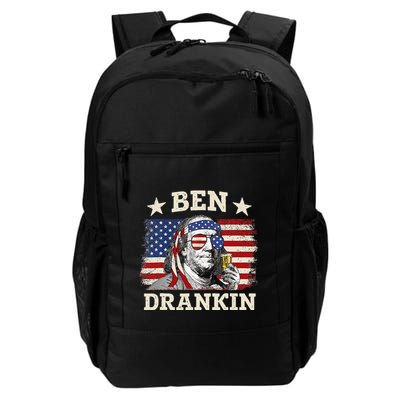 Ben Drankin Benjamin Franklin 4th Of July Funny Drinking Backpack