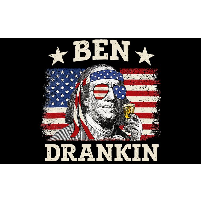 Ben Drankin Benjamin Franklin 4th Of July Funny Drinking Bumper Sticker