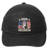 Ben Drankin Benjamin Franklin 4th Of July Funny Drinking 7-Panel Snapback Hat