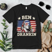 Ben Drankin Benjamin Franklin 4th Of July Funny Drinking Premium T-Shirt