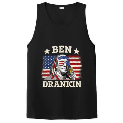 Ben Drankin Benjamin Franklin 4th Of July Funny Drinking PosiCharge Competitor Tank
