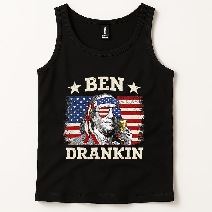 Ben Drankin Benjamin Franklin 4th Of July Funny Drinking Tank Top