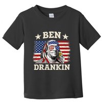 Ben Drankin Benjamin Franklin 4th Of July Funny Drinking Toddler T-Shirt