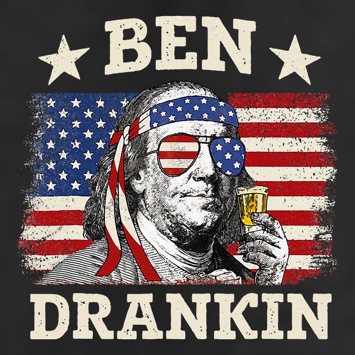 Ben Drankin Benjamin Franklin 4th Of July Funny Drinking Microfiber Hand Towel