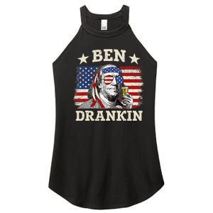 Ben Drankin Benjamin Franklin 4th Of July Funny Drinking Women's Perfect Tri Rocker Tank