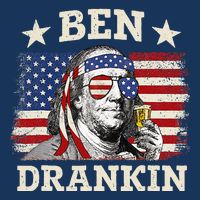 Ben Drankin Benjamin Franklin 4th Of July Funny Drinking Infant Baby Jersey Bodysuit