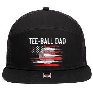 Ball Dad Baseball Dad T Ball Daddy Fathers Day 7 Panel Mesh Trucker Snapback Hat