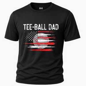 Ball Dad Baseball Dad T Ball Daddy Fathers Day Cooling Performance Crew T-Shirt