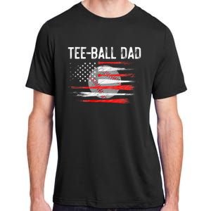 Ball Dad Baseball Dad T Ball Daddy Fathers Day Adult ChromaSoft Performance T-Shirt