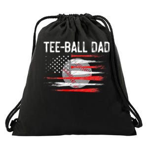 Ball Dad Baseball Dad T Ball Daddy Fathers Day Drawstring Bag