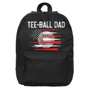 Ball Dad Baseball Dad T Ball Daddy Fathers Day 16 in Basic Backpack