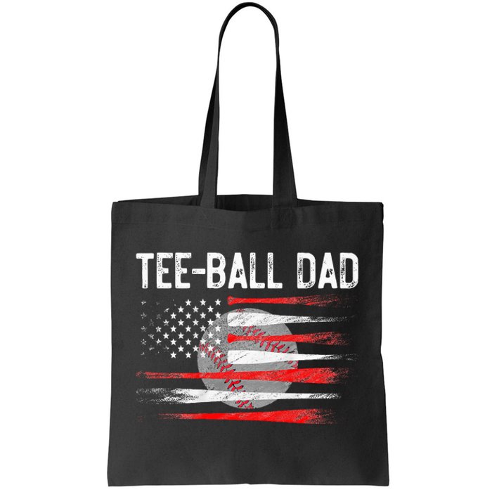 Ball Dad Baseball Dad T Ball Daddy Fathers Day Tote Bag