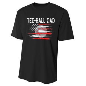 Ball Dad Baseball Dad T Ball Daddy Fathers Day Performance Sprint T-Shirt