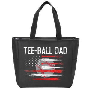 Ball Dad Baseball Dad T Ball Daddy Fathers Day Zip Tote Bag