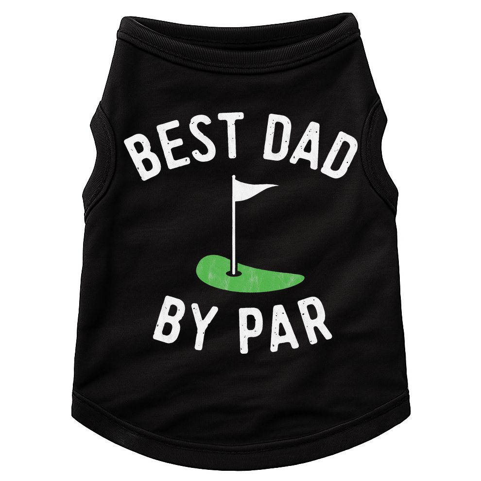 Best Dad By Par Funny Golf Father's Day Gift Daddy Doggie Tank