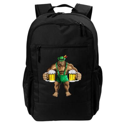 Beer Drinker Bigfoot In Leather Pants Beer Glasses Backpack