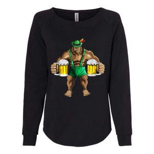 Beer Drinker Bigfoot In Leather Pants Beer Glasses Womens California Wash Sweatshirt