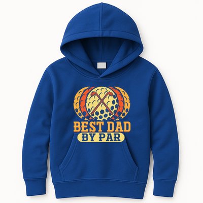 Best Dad By Par Father´s Day Golf Cool Gift Kids Hoodie