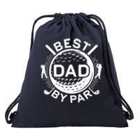 Best Dad By Par Golf Lover Father's Day Drawstring Bag