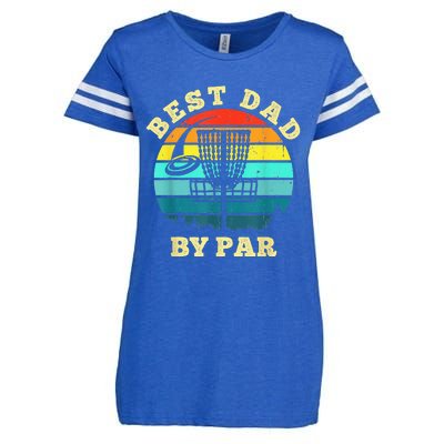 Best Dad By Par Disc Golf Funny Frisbee Golfer Father's Enza Ladies Jersey Football T-Shirt