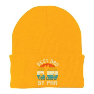 Best Dad By Par Retro Vintage FatherS Day Golf Lover Golfer Cool Gift Knit Cap Winter Beanie