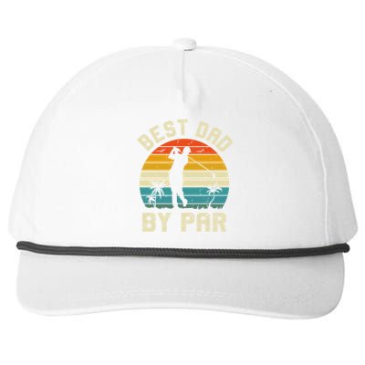 Best Dad By Par Retro Vintage FatherS Day Golf Lover Golfer Cool Gift Snapback Five-Panel Rope Hat