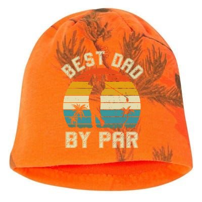 Best Dad By Par Retro Vintage FatherS Day Golf Lover Golfer Cool Gift Kati - Camo Knit Beanie