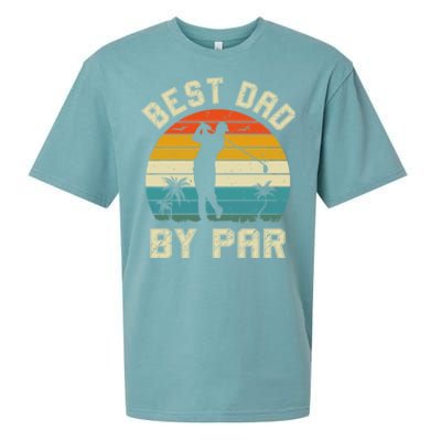 Best Dad By Par Retro Vintage FatherS Day Golf Lover Golfer Cool Gift Sueded Cloud Jersey T-Shirt