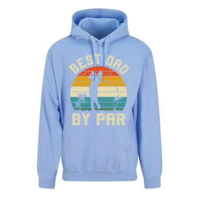 Best Dad By Par Retro Vintage FatherS Day Golf Lover Golfer Cool Gift Unisex Surf Hoodie