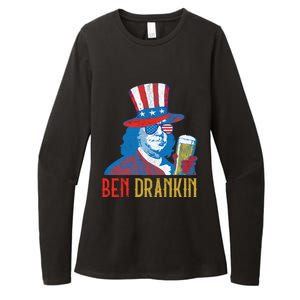 Ben Drankin Beer Benjamin Franklin 4th Of July Usa Flag Gift Womens CVC Long Sleeve Shirt