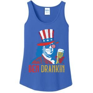 Ben Drankin Beer Benjamin Franklin 4th Of July Usa Flag Gift Ladies Essential Tank