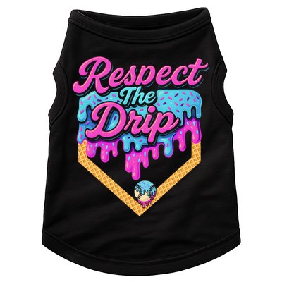 Baseball Drip B.oys Home Plate Ice Cream Respect The Drip Doggie Tank