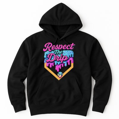 Baseball Drip B.oys Home Plate Ice Cream Respect The Drip Hoodie