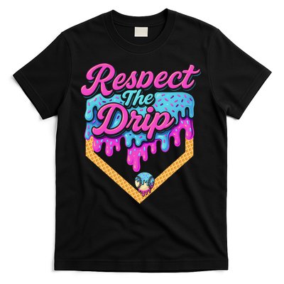 Baseball Drip B.oys Home Plate Ice Cream Respect The Drip T-Shirt