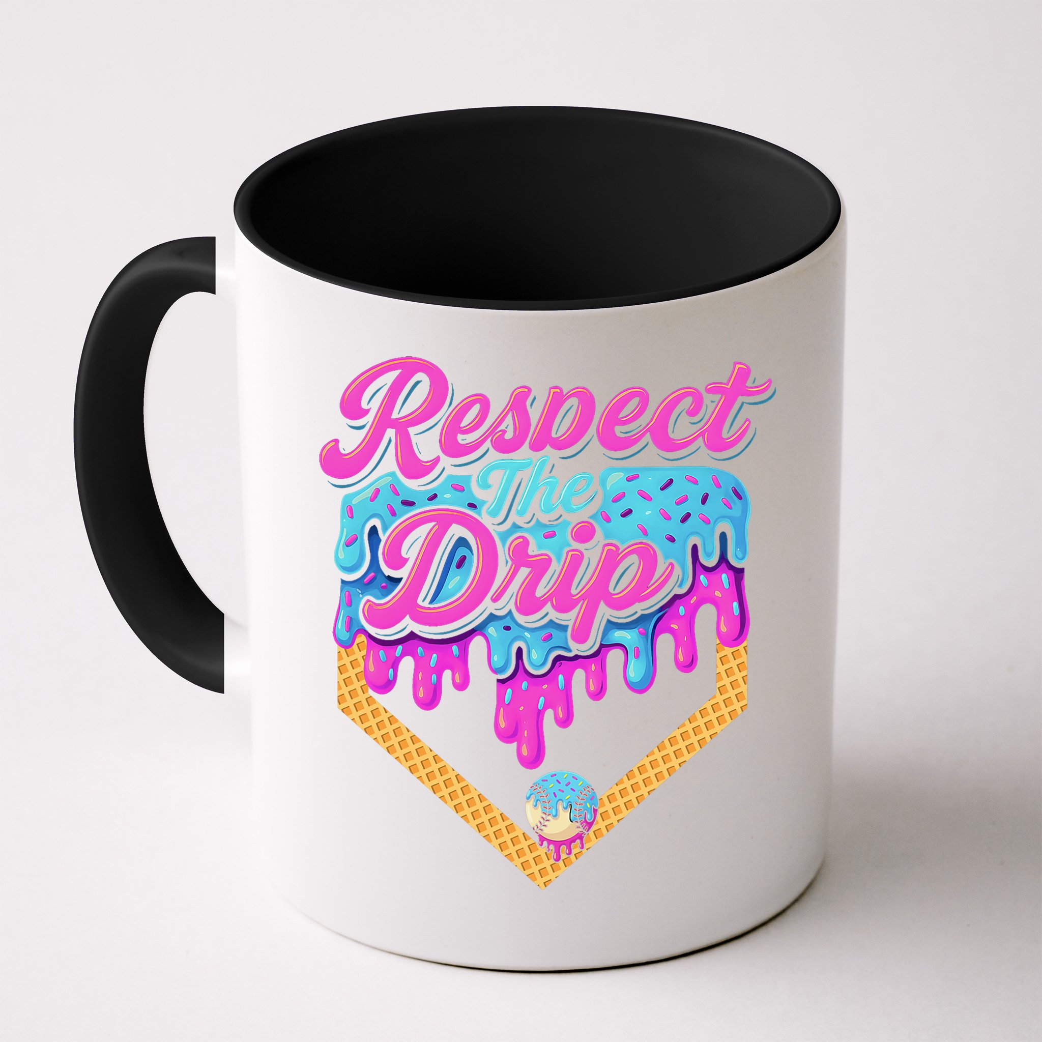 Baseball Drip B.oys Home Plate Ice Cream Respect The Drip Mug