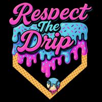 Baseball Drip B.oys Home Plate Ice Cream Respect The Drip Drawstring Bag