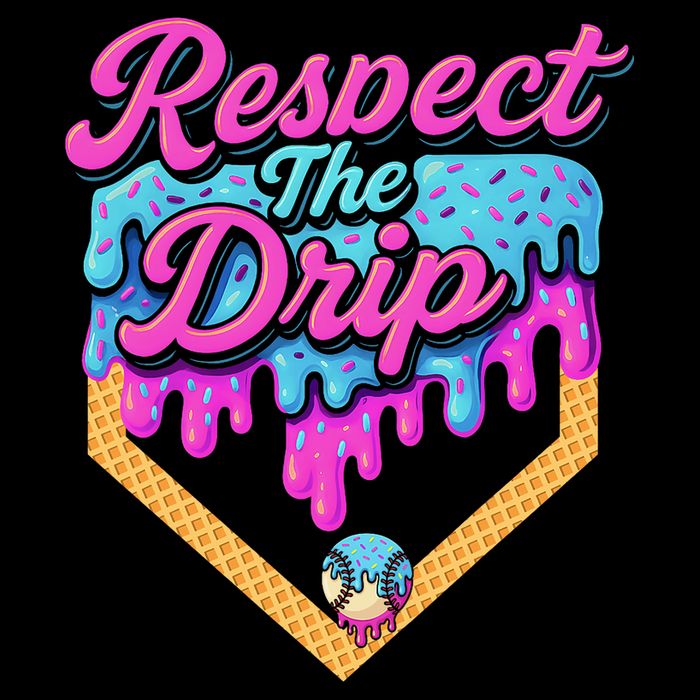 Baseball Drip B.oys Home Plate Ice Cream Respect The Drip Drawstring Bag
