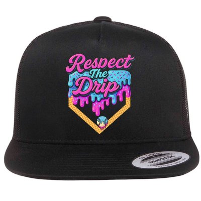 Baseball Drip B.oys Home Plate Ice Cream Respect The Drip Flatbill Hat