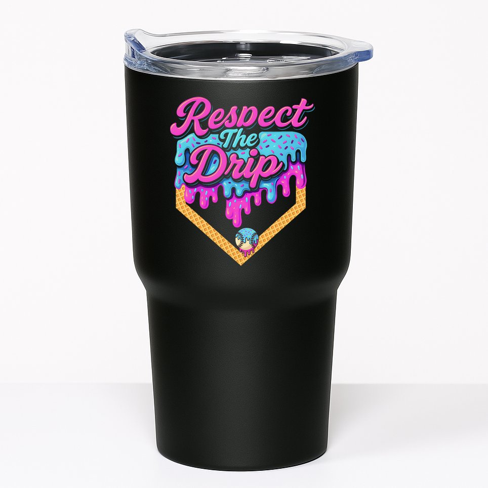 Baseball Drip B.oys Home Plate Ice Cream Respect The Drip Tumbler
