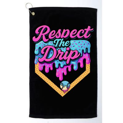 Baseball Drip B.oys Home Plate Ice Cream Respect The Drip Golf Towel