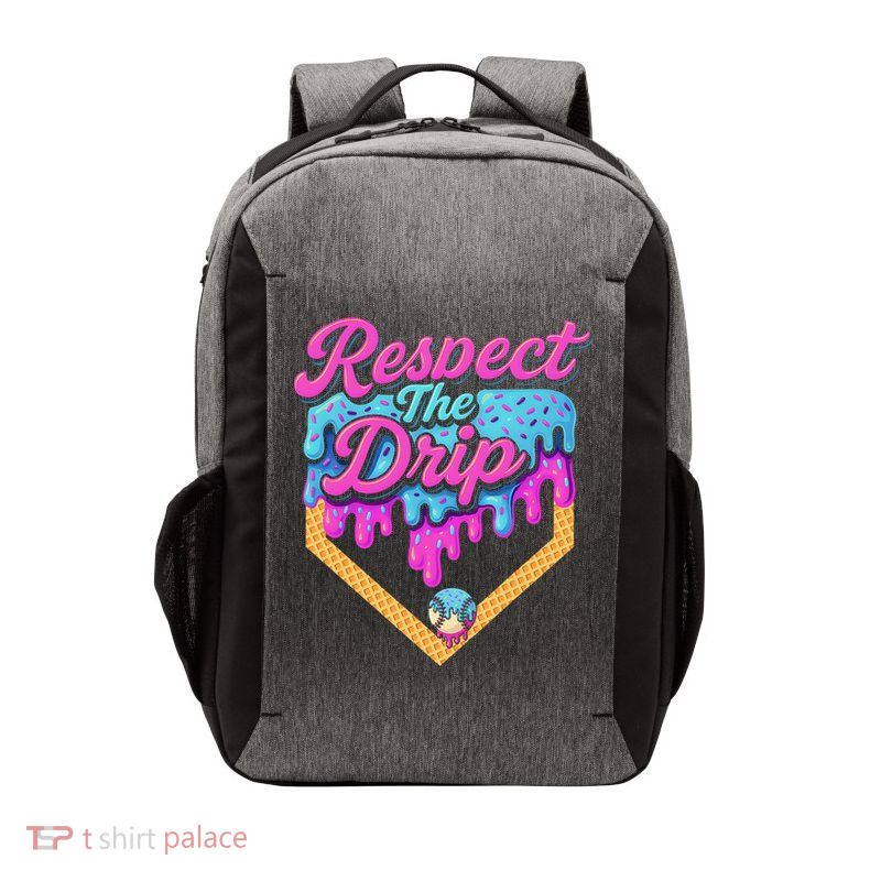 Baseball Drip B.oys Home Plate Ice Cream Respect The Drip Vector Backpack