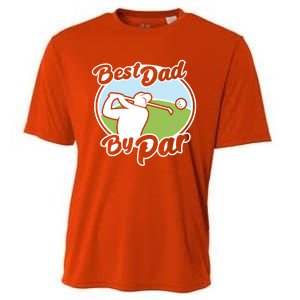 Best Dad By Par Funny Father's Day Golf Funny Gift Cooling Performance Crew T-Shirt