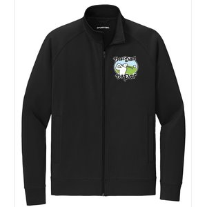 Best Dad By Par Funny Father's Day Golf Funny Gift Stretch Full-Zip Cadet Jacket