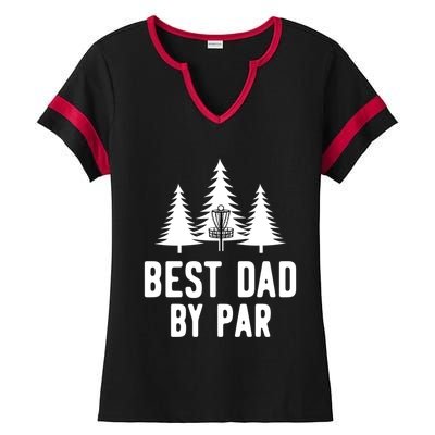 Best Dad By Par Funny Disc Golf Gift FatherS Day Great Gift Ladies Halftime Notch Neck Tee