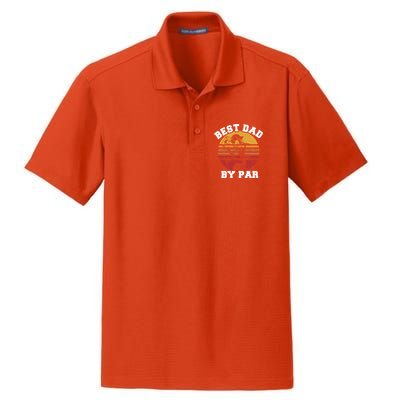 Best Dad By Par Gift Dry Zone Grid Polo